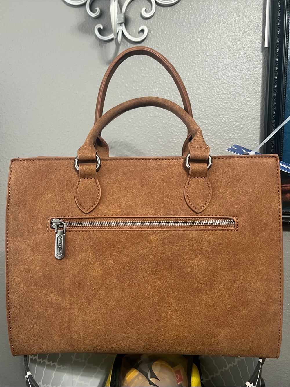 Wrangler embroidered & studded boot scroll tote bag - Picture 6 of 12